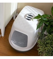 Stefanplast Furba Top Chic Elekli Kapalı Kedi Tuvaleti Beyaz/Yeşil 58.5x39.4x42 Cm