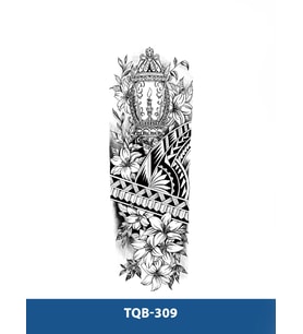 TQB-309 ETNİK ŞEMATİK DESEN GEÇİCİ KOL DÖVMESİ-TATTO