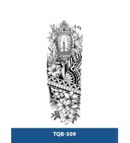 TQB-309 ETNİK ŞEMATİK DESEN GEÇİCİ KOL DÖVMESİ-TATTO