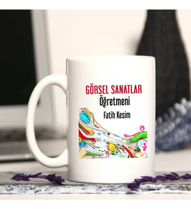 Görsel Sanatlar Öğretmenine Özel Öğretmenler Günü Hediyesi Kişiye Özel Kupa Bard