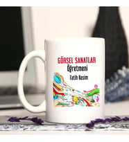Görsel Sanatlar Öğretmenine Özel Öğretmenler Günü Hediyesi Kişiye Özel Kupa Bard