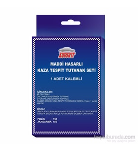 KAZA TESPİT TUTANAK SETİ '1 ADET KALEMLİ'