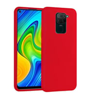 Xiaomi Redmi Note 9 İçi Kadife Silikon Kılıf Kırmızı