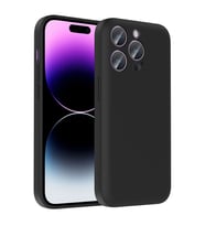 Apple iPhone 14 Pro Uyumlu Kılıf Kamera Korumalı Kartlık Hazneli Zore Vitra Kapak (Siyah)