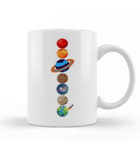 Planets Colour Kupa Bardak Porselen