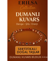 Sertifikalı Doğal Terahertz - Dumanlı Kuvars Taşı Bileklik 4x4 mm - Denge ve Arınma Taşı (Çok Renkli)