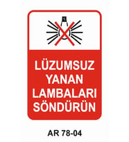 İŞ GÜVENLİĞİ UYARI LEVHASI 1 ADET PVC 21 X 29CM
