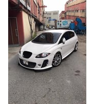 Seat Leon Mk2 Auro Tampon Sis Kapakları (Plastik) (Siyah)
