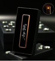 Kişiye Özel USB Şarjlı Siyah Elektronik Çakmak