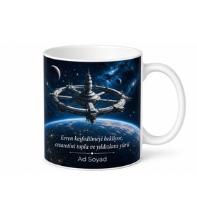 Nasa Çalışanı Adayına Uzay İstasyonu Bilim Kurgu Sever Kupa Bardak Hediye