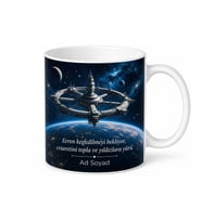 Nasa Çalışanı Adayına Uzay İstasyonu Bilim Kurgu Sever Kupa Bardak Hediye