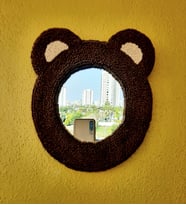 Mi-Knitting, Çocuk Aynası, Bebek Odası dekorasyonu, Dekoratif ayna, El yapımı Ayna, Punch nakışı ayna