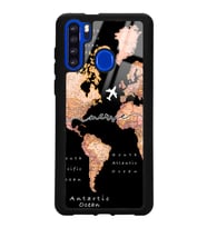 Reeder P13 Blue Max Uyumlu Transparan Harita Tasarımlı Glossy Telefon Kılıfı