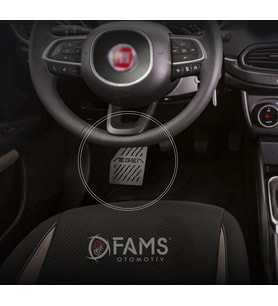 Fiat Egea Uyumlu  Özel Desenli Krom Ayak Dinlendirme Pedalı Ayak dayama pedalı 2015-2019 Sedan
