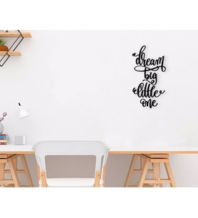 BK Home Dream Ahşap Duvar Yazısı (Siyah)