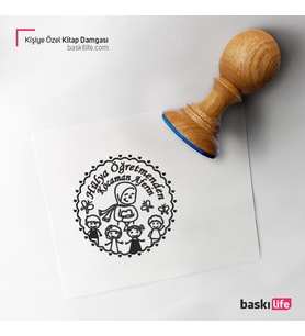 Öğretmen Kişiye Özel Kitap Damgası Kitap Mührü Kaşe Kitap Mühür Özel Damga 440