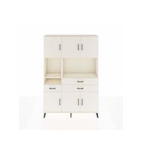 Arges Gardrop 9 Raflı 3 Çekmeceli 6 Kapaklı 132x30x195 Aytaşı-Aytaşı