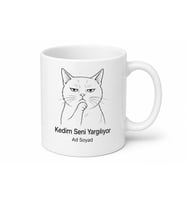 Kedim Seni Yargılıyor İroni Kupa Bardak Hediye