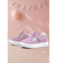 Rakerplus Bheem Hakiki Deri Pudra Cırtlı Bebek Sneaker Sandalet