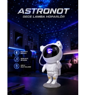 Projeksiyon Astronot Lamba Speaker Sevimli Astronot Bluetooth Hoparlör Yeni Nesil