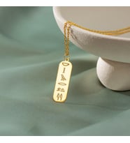 Kişiye Özel Şık Mısır Hiyeroglif İsim Kolye 925K Gümüş (Gold)