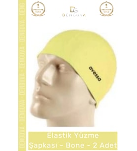 Özel Üretim Su Geçirmez Silikon Yüzücü Havuz Ve Deniz Bonesi Elastik Yüzme Şapkası 2'li Set