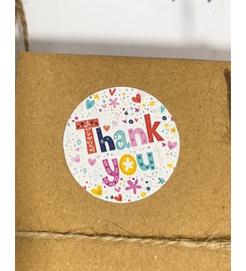 Thank You  Yuvarlak Yapışkanlı Etiket Set 4x4 cm 106 Adet