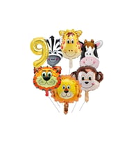 Safari Fiğürlü 9 Yaş Balon Seti