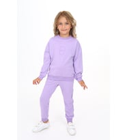 Toontoy Kız Çocuk Baskılı Eşofman Takım (Lila)