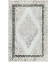 Eliana Home Baskılı, Yıkanabilir Kaymaz Taban Salon Halısı LNA0775 100x150 cm (Gri)