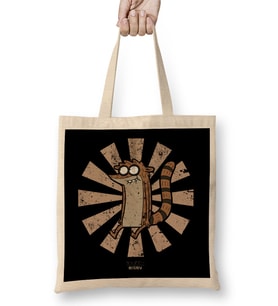 Rigby Retro Japanese Regular Show Bez Çanta Uzun Saplı