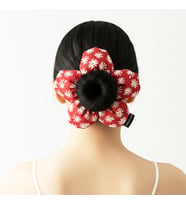 WoodyCord El Yapımı Elyaf Dolgulu Papatya Pofuduk Scrunchie Toka