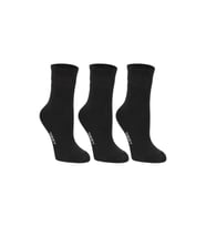 Ozzy Socks Kadın 3'lü Siyah Renkli Çizgisiz Kısa Konç Tenis Çorabı