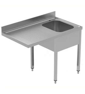 Electrolux Professional Tezgahaltı Bulaşık Makinesi Tezgahı, 1 Evye (500x500 Mm) & Sol Tarafta Süzdürme - 1200 Mm, Plus GLR1SSPE
