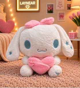 Cinnamoroll Peluş 50 cm – Pembe Kalpli Sevimli Sanrio Peluş Oyuncak