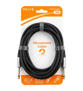Fully G-527S 3 Metre 6.3Mm Mono Jack-Jack Profesyonel Alüminyum Başlıklı Gitar Ve Enstrüman Kablosu