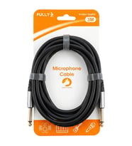 Fully G-527S 3 Metre 6.3Mm Mono Jack-Jack Profesyonel Alüminyum Başlıklı Gitar Ve Enstrüman Kablosu