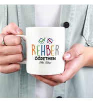 Rehber Öğretmene Hediye İsme Özel Kupa Bardak (Beyaz)