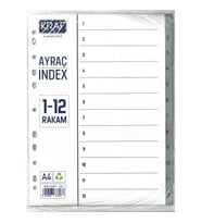 KRAF SEPARATÖR 1012  1-12 RAKAM AYRAÇ INDEX