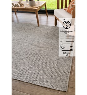 Rusticana 3104 Naturel Jüt Halı Modern Örme Kilim