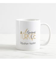 Türkçe Öğretmeni Kupa Bardak (1. Tasarım) (Beyaz)