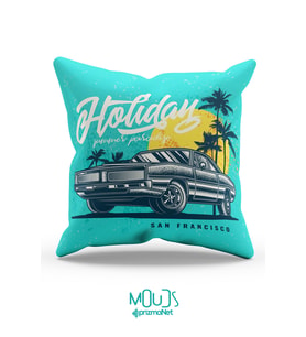 Mouds Çift Tarafı Baskılı Old Design Desenli Tekli Süet Kırlent Kılıfı