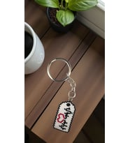 Miyuki Boncuk El Yapımı Kalp Ritim Asker Künyesi Anahtarlık/Çanta Süsü