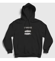 Presmono Unisex Siyah Logo Swans Rock Band Kapüşonlu Sweatshirt 448437tt
