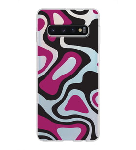 Samsung Galaxy S10 Kapak Renkli Desen Tasarımlı Şeffaf Silikon Kılıf