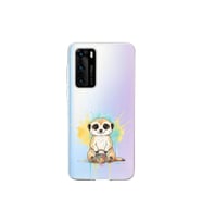 Huawei P40 ile Uyumlu Splash Mirket Tasarımlı Şeffaf Silikon Kılıf