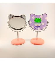 MORDİNO Kedi Çerçeveli 9x14 cm Mini Masa Aynası