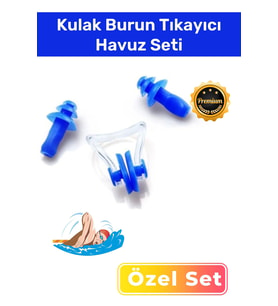 Özel Gürültü Azaltan Su Bloke Eden Silikon Yüzücü Su Geçirmez Deniz Kulak Burun Tıkayıcı Havuz Seti