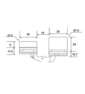 Canex Akordiyon Menteşe Ayarlı Merkez Zamak 3D 110 mm - Saten