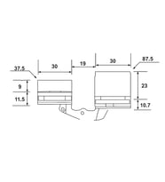 Canex Akordiyon Menteşe Ayarlı Merkez Zamak 3D 110 mm - Saten